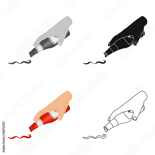 Ketchup,seasoning for eating. Food and cooking single icon in cartoon style vector symbol stock illustration web.