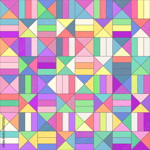 vector mosaic seamless pattern. Geometric texture concept. 054