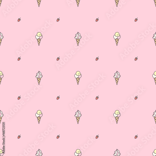 vector seamless pattern. Sweets concept. 040
