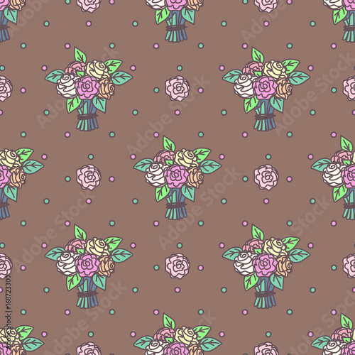 vector seamless pattern. Cute cartoone concept. 014