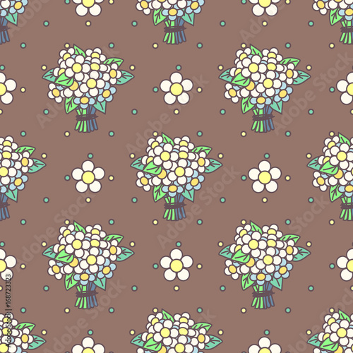 vector seamless pattern. Cute cartoone concept. 013