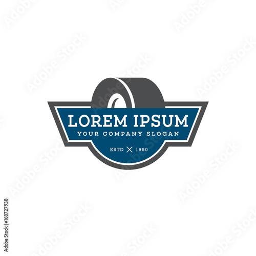 auto tire logo design concept template
