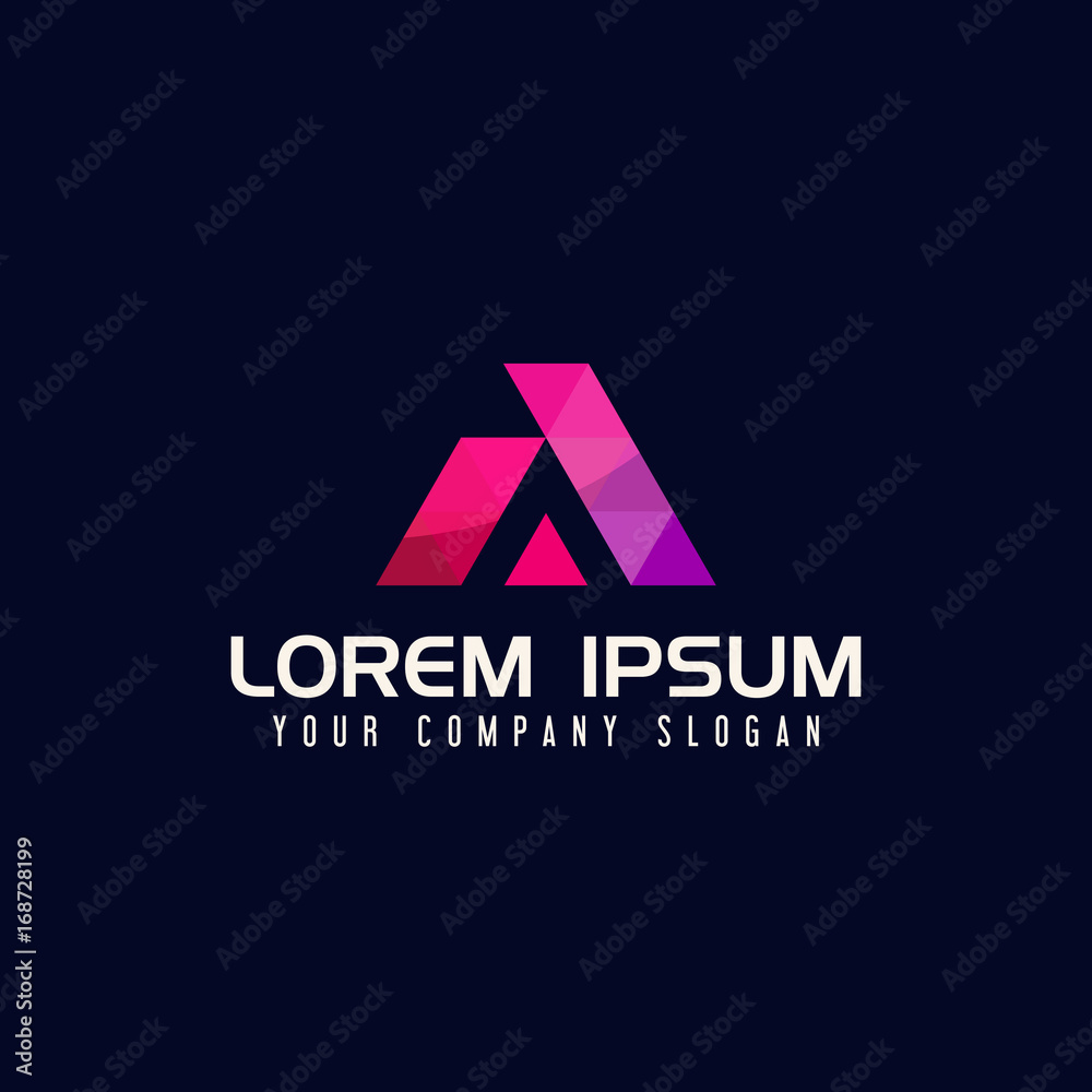 Modern letter A technology Logo design concept template Modern letter A technology Logo design concept template