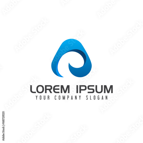 Modern letter A technology Logo design concept template
