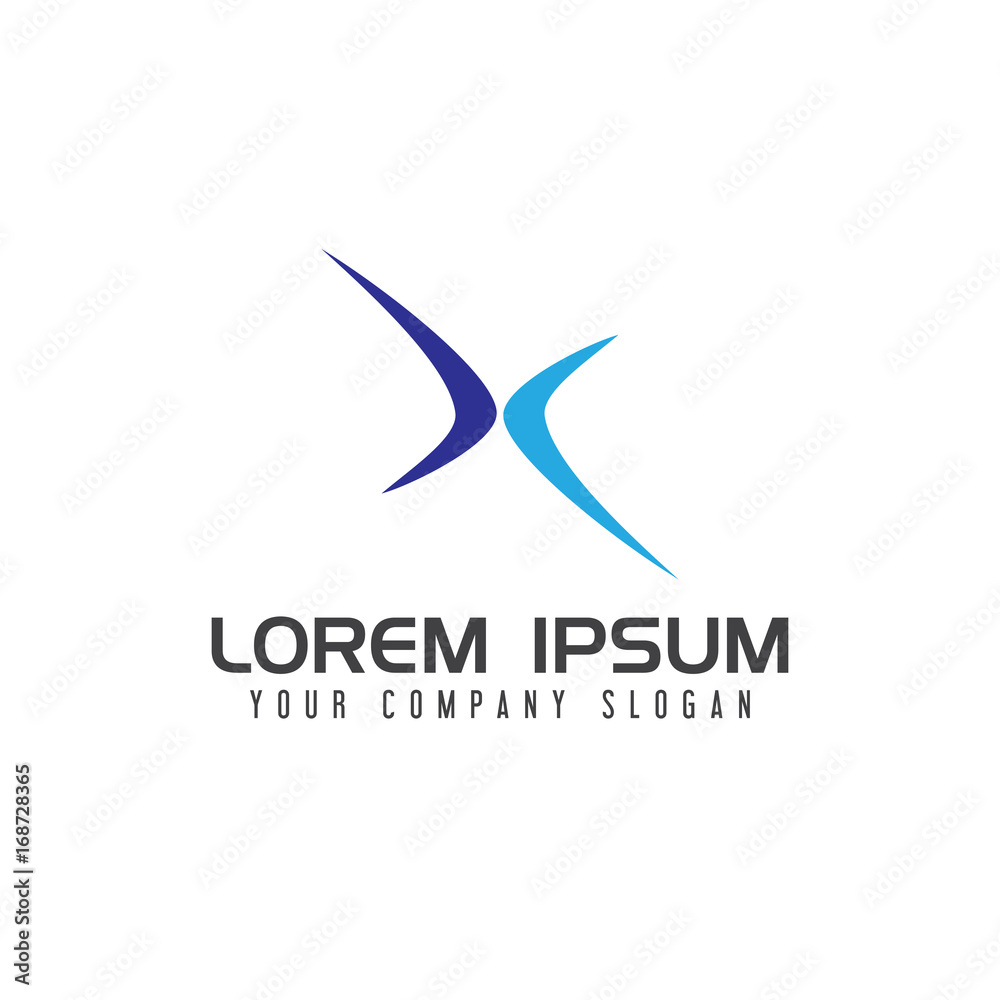 letter x sport logo design concept template letter x sport logo design concept template