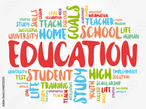 EDUCATION word cloud collage, background concept