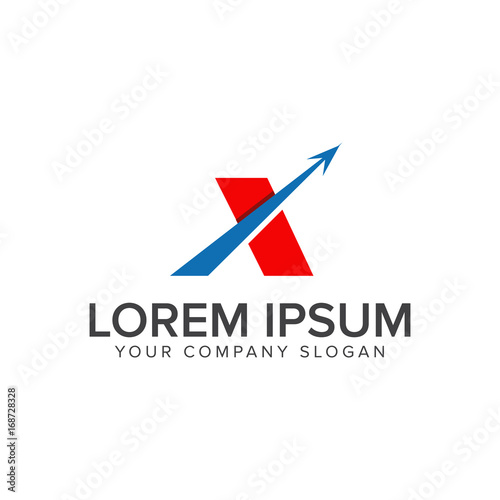Free Download letter x arrow logo design concept template - GFXLoad