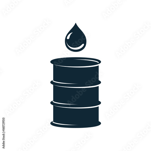 vector oil fuel barrel oil drop simple flat icon pictogram isolated on a white background. Gas oil fuel, energy power industry symbol, sign