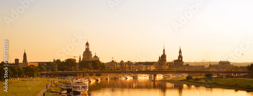 Dresden Saxony Germany Skyline with historic buildings