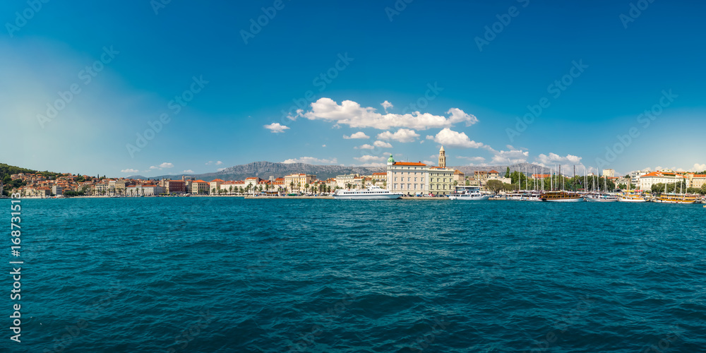 Split Croatia Daytime Landscape Panorama European City Tower Mountains Ocean View