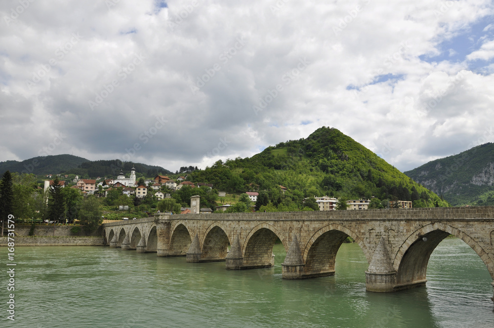 Visegrad bridge, or the bridge of Mehmed Pasha, Visegrad, Bosnia and Herzegovina