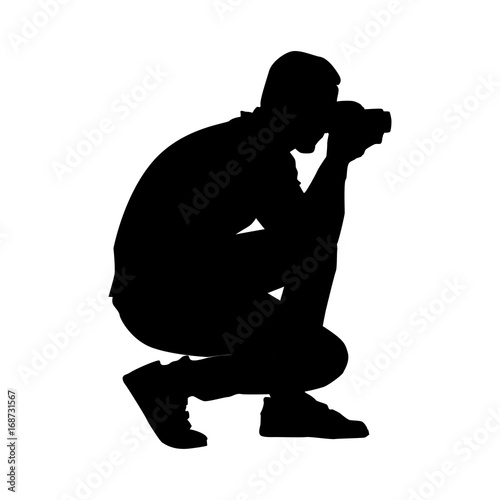 Black man photographer's silhouette