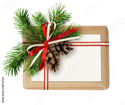 Christmas gift box with rib...