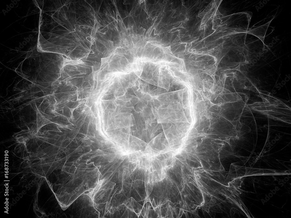 Naklejka premium Glowing round shape energy field texture