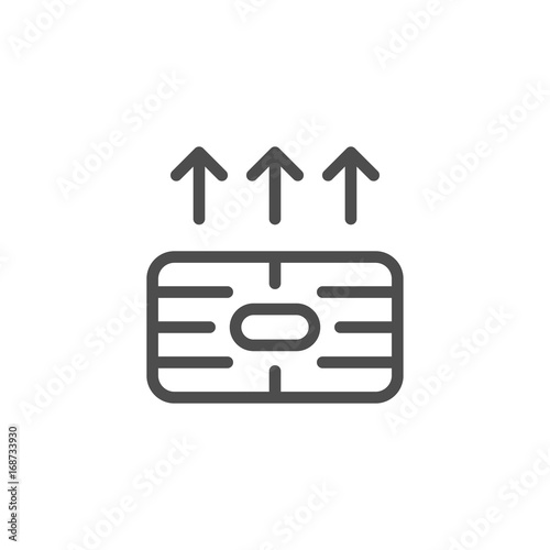 Car air conditioning grille line icon
