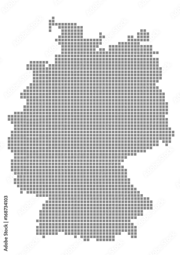 Deutschlandkarte in Quadrate