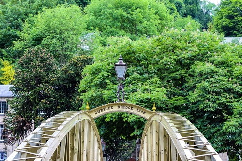 Jubilee Bridge, Matlock, UK photo