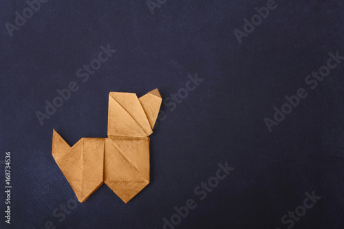 Flat Polygonal Origami Dog
