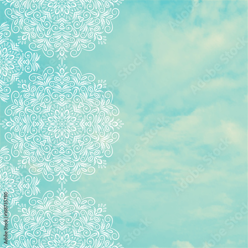 Mandala, background with a medallion