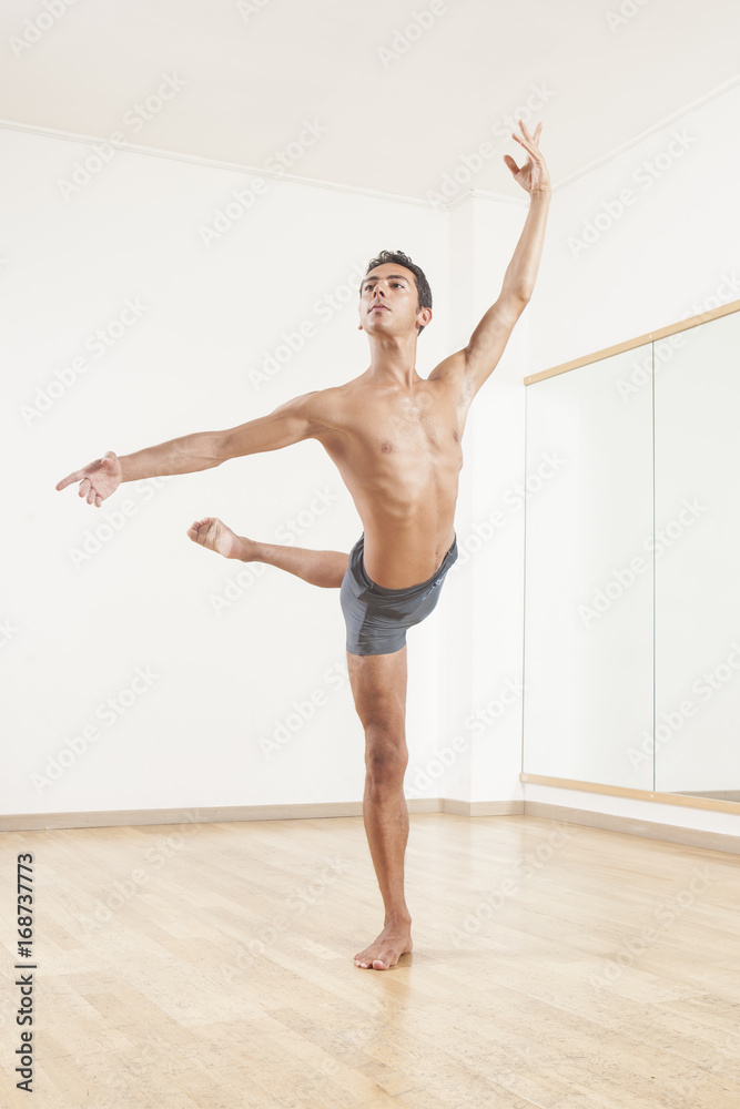 young and beautiful professional ballet dancer performing