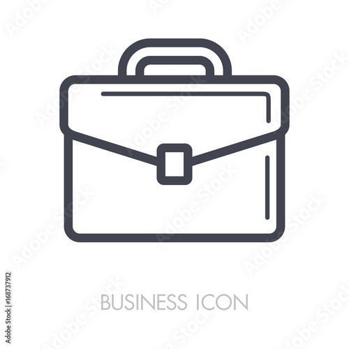 Briefcase outline icon. Business sign photo