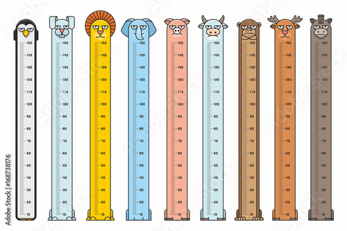 Height charts. Animals Stickers