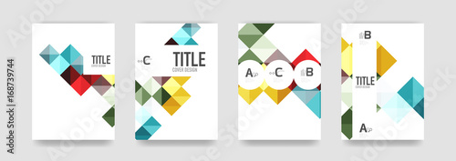Set of brochure cover background, a4 template