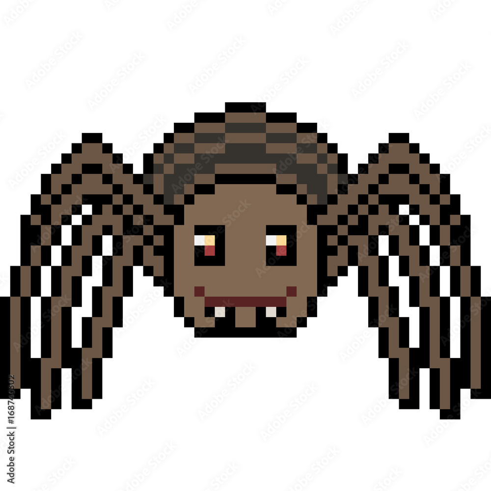 Fototapeta premium vector pixel art spider