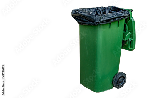 Green Trash can