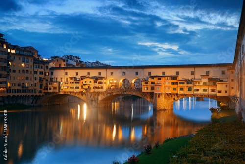Florence Ponte Vecchio night view