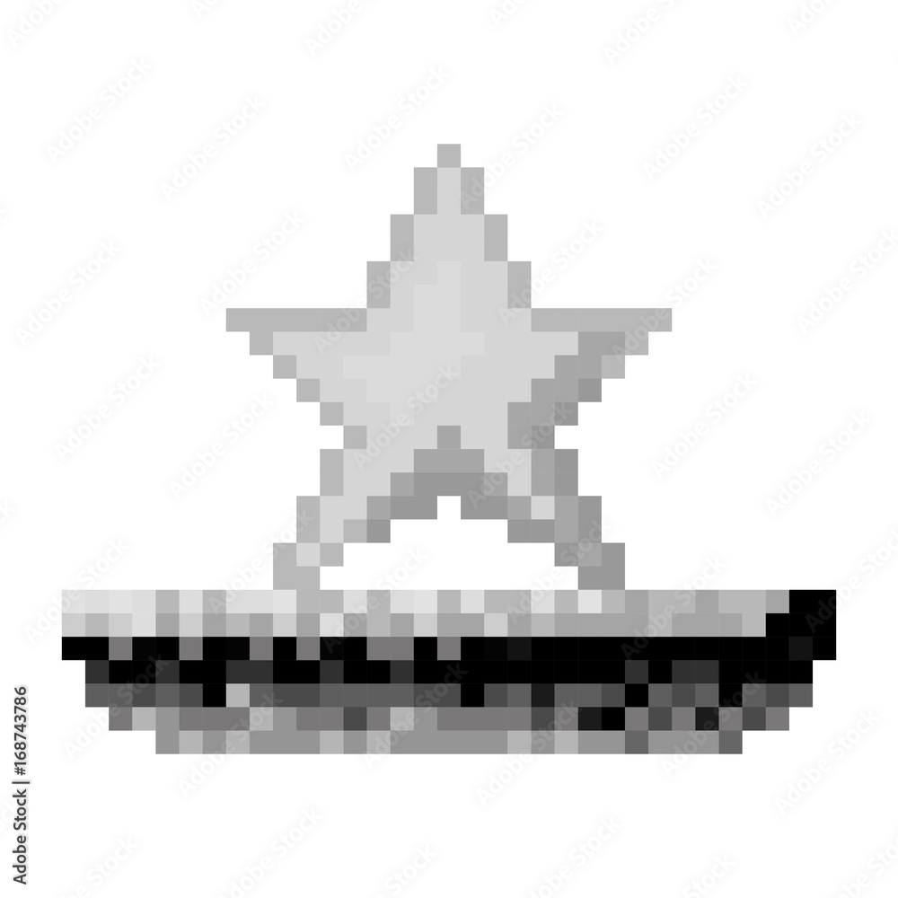 Obraz premium monochrome pixelated star in meadow