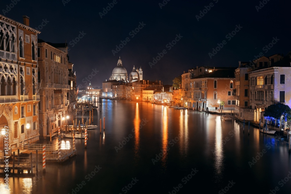 Venice Grand Canal night