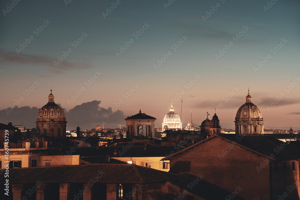 Rome sunset view