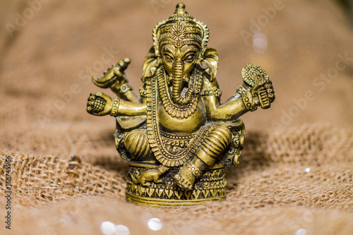 golden statue of the Hindu god Ganesh