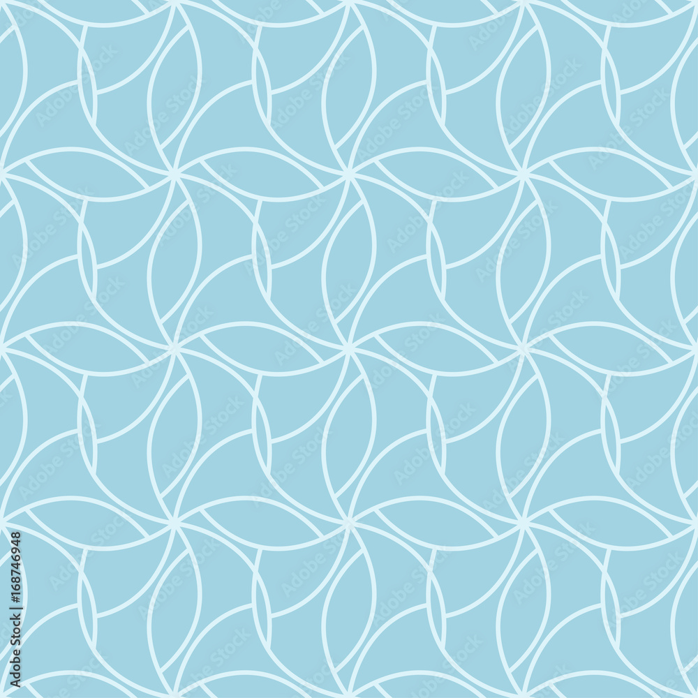 Geometric seamless pattern. Blue and white design