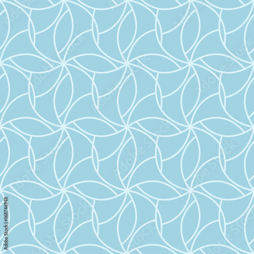 Geometric seamless pattern. Blue and white design