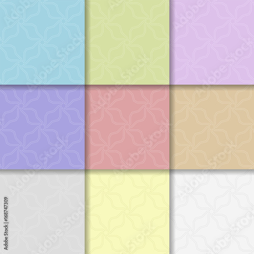 Seamless patterns with large flower pattern