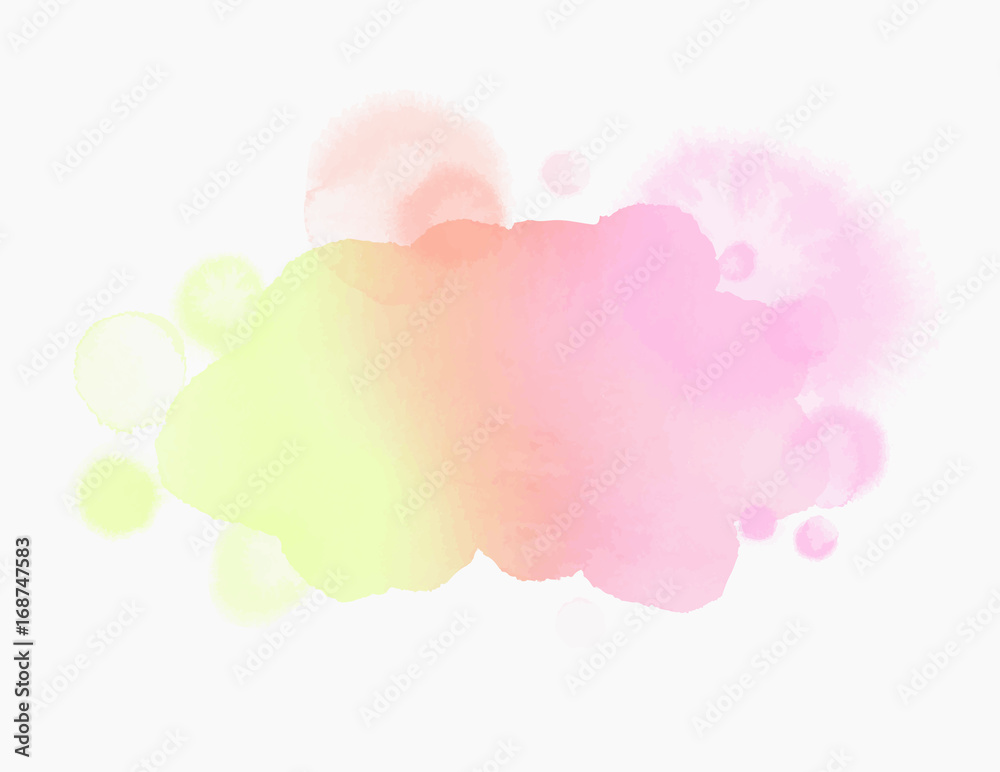 rainbow pastel speech bubble vector in watercolor style isolated on white background