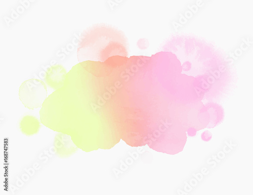 rainbow pastel speech bubble vector in watercolor style isolated on white background