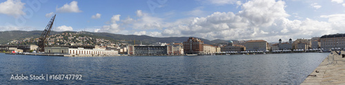 Long panorama of Trieste Italy
