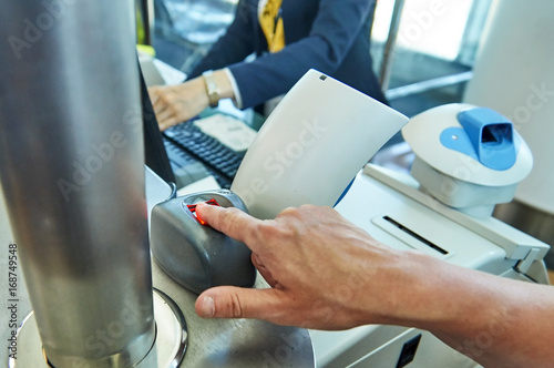 фотографія Biometric control in airport