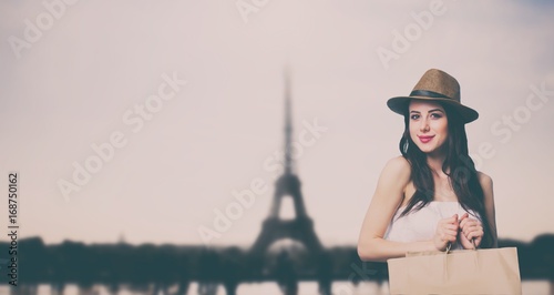 Young woman with shopping bags