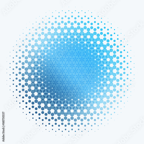 Abstract blue vector design round elements for graphic template