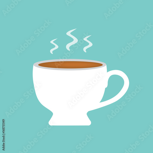 hot coffee cup icon- vector illustration