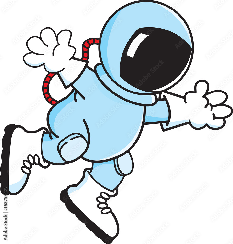 Cartoon illustration of an astronaut. Cartoon illustration of an astronaut.