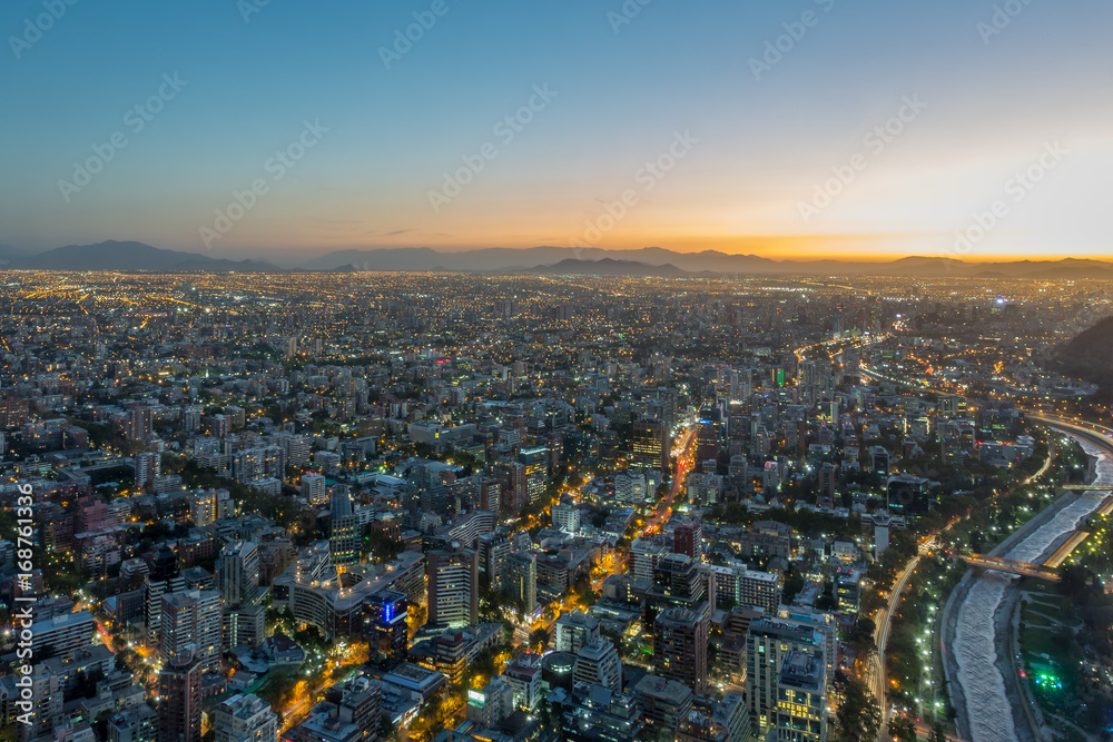 Santiago Chile Panoramic View 