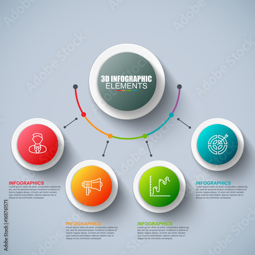 Presentation business 3d infographics