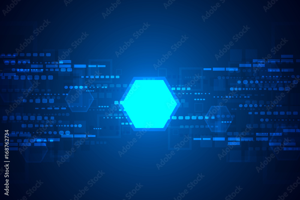 Abstract hexagon and square background , Technology polygonal concept Abstract hexagon and square background , Technology polygonal concept