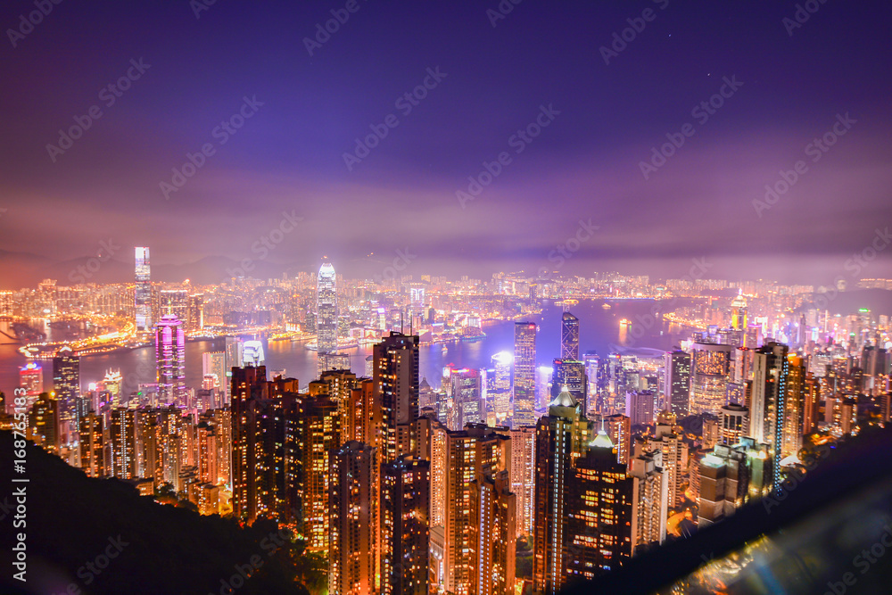 Obraz premium Panorama miasta Hong Kong
