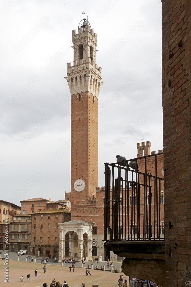 Obraz premium Torre del Mangia, Siena, Tuscany, Italy